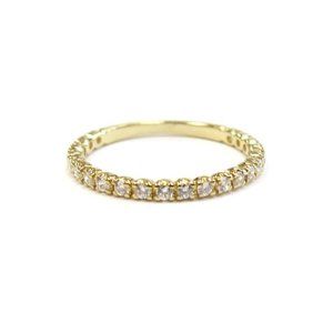 Cubic Zirconia Ring in 14 Karat Yellow Gold